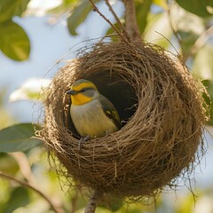 bird nest on a tree