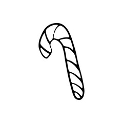 Christmas Striped Candy Cane Doodle