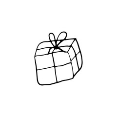 Christmas Present Gift Box Doodle