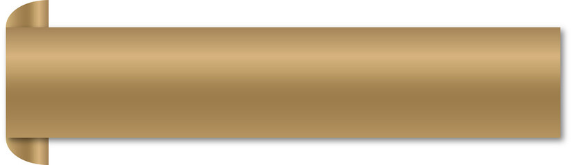 Gold Ribbon Banner with Rolled Edge