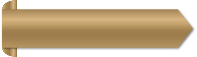 Gold Ribbon Banner with Rolled Edge