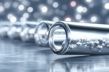 Synthetic DNA Samples in Glass Tubes Arranged for Analysis in a Laboratory Environment