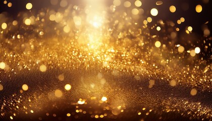 Fototapeta premium Golden Glitter Abstract Background