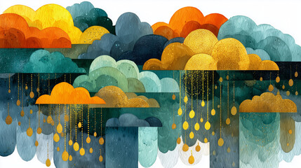 Dividendes qui tombent du ciel &ndash; illustration financi&egrave;re simple et ludique