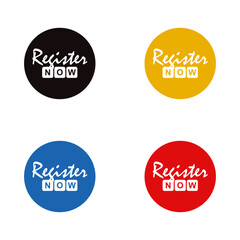 Register Now Button Icon Stock Illustration