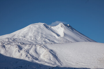 snow covered mountains