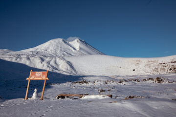snow covered mountains