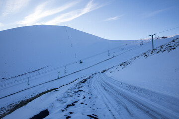 ski resort in winter
