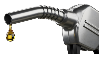 Fuel Nozzle with Gasoline Drop Isolated PNG with Transparent Background