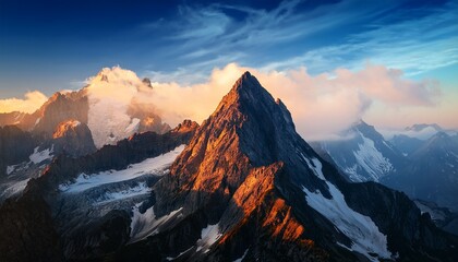 Obraz premium Fantasy Mountains Illustration