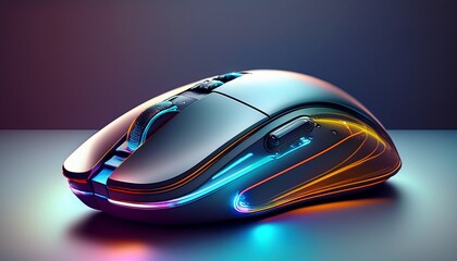 a sleek ergonomic computer mouse rendered in sharp detail against a simple backdrop perfect for modern tech themes