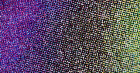 Colorful CMYK Halftone Gradient with Dense Dot Pattern