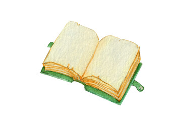 [Watercolor]open book