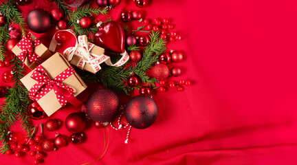 Monochrome red christmas lifestyle