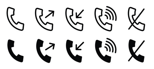 Phone call icon set
