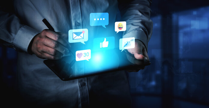 A collection of social media notifications representing user engagement. These alerts for likes, comments, and messages are key to online communication and community interaction. Fermion - Powered by Adobe