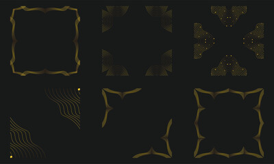 Ornamental Golden Line Border Bundle