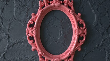 A red frame with a black background
