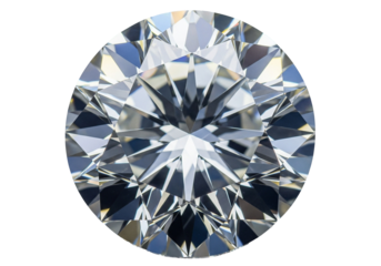 Stunning large brilliant cut diamond, sparkling facets, a precious luxury gemstone. png isolated on transparent background