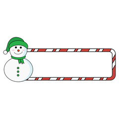 Christmas Candy Cane Border Illustration