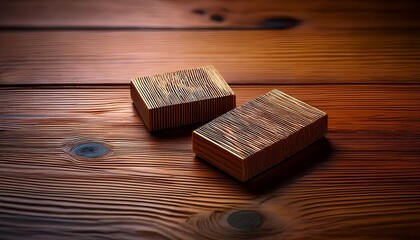 Magnetic Field Patterns Created By Two Small Rectangular Objects On A Wooden Surface