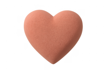 Pink velvet heart symbolizing love and romance