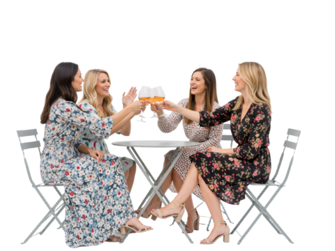 Four Women Toasting at a Garden Table – Joyful Sisterhood in a Sunlit Moment

 - Powered by Adobe