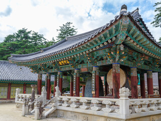 Fototapeta premium The scenery of Haeinsa Temple, a UNESCO Cultural Heritage site located in Hapcheon, Korea.