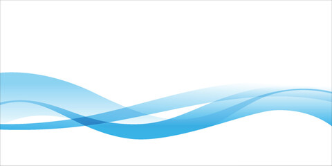 Abstract Blue Wave Design With Interlacing Ribbons For Modern Business And Technology eps10