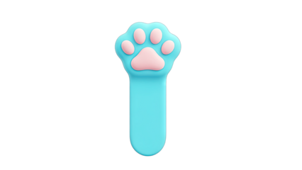 Cat Paw Bookmark Isolated on White Background