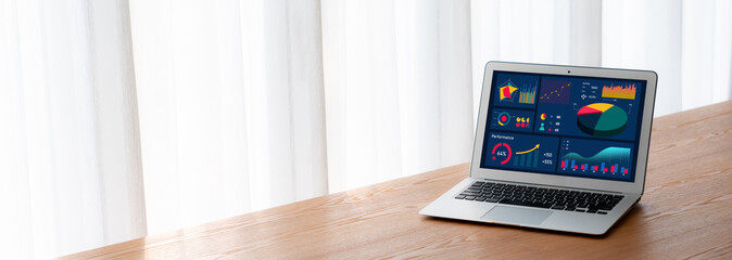 Business data dashboard provide modish business intelligence analytic for marketing strategy planning