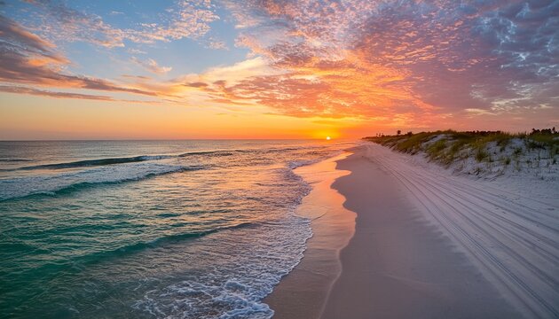 Beach Sunset Destin Beach Pensacola Beach Beach Florida Emerald Beaches Sugar Sand Panhandle Tropics Paradise Sunset Pink Sand