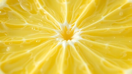 Fresh lemon slices arranged in a circular pattern showcasing vibrant yellow tones in natural light.