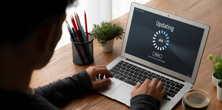 Software update on computer for modish version of device software upgrade