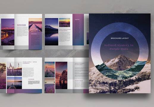 Purple Lifestyle Promo Marketing Studio Brochure Layout