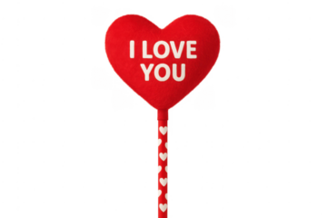 Red heart plush toy i love you message