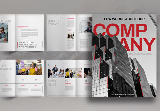 Red Design Studio Promo Marketing Brochure Layout