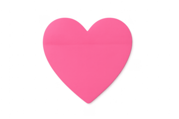 Pink heart sticky note symbolizing love and romance