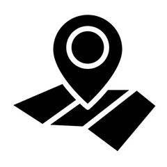 Location icon. Containing map, map pin, gps, destination, directions, distance, place, navigation and address icons. Solid icons vector collection.