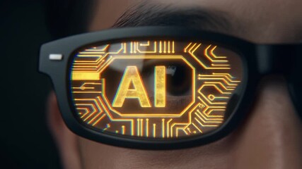 Artificial Intelligence Vision Future Tech in Smart Glasses for Enhanced Human Experience - Powered by Adobe
