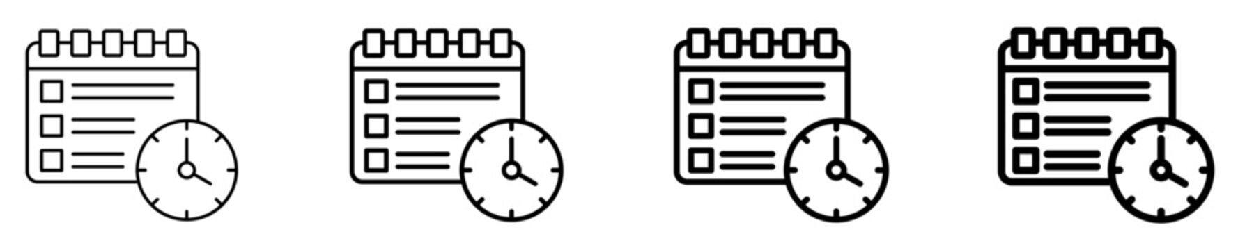 Task Scheduler Icon Set Different Style Collection
