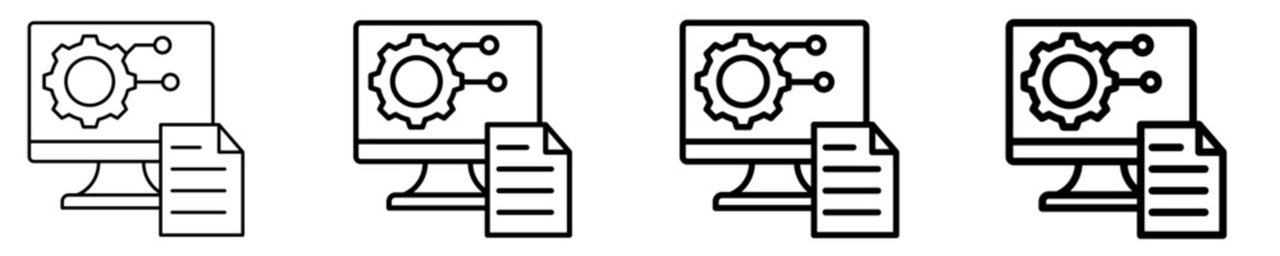 Automation Script Icon Set Different Style Collection

