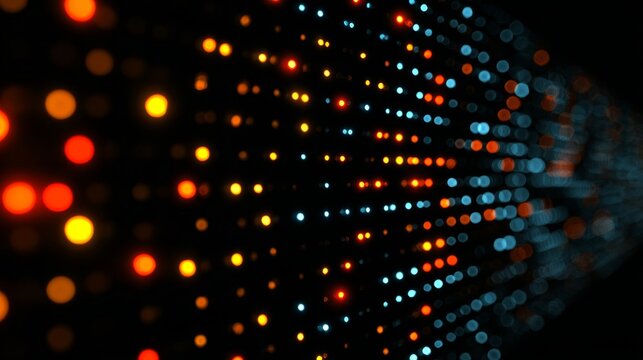 Morse code dots and dashes on a black background