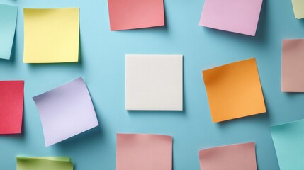 Sticky notes on wall