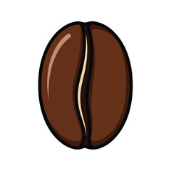 Obraz premium Coffee Bean Illustration on White Background, Isolated