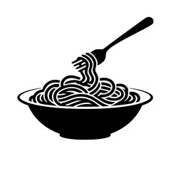 spaghetti silhoutte vector 