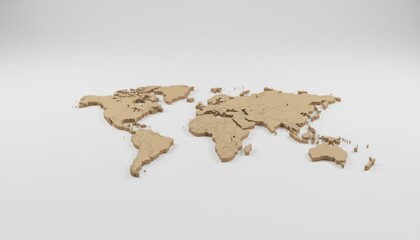 Minimal World Map with Small Human Figures