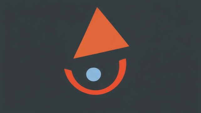 Dynamic abstract composition showcasing geometric forms in a balanced and modern graphic design logo concept