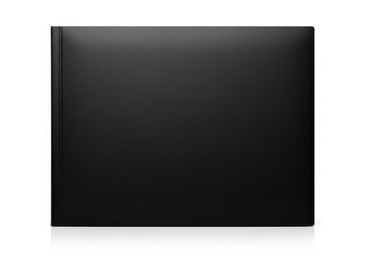Solid black binder cover presents a professional and minimalist appearance against a white background