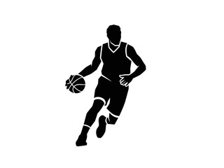basketball player silhouette vector
